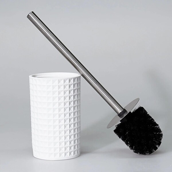 By Selim Neptune 5 Parça Polyester Banyo Seti Beyaz