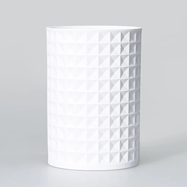 By Selim Neptune 5 Parça Polyester Banyo Seti Beyaz