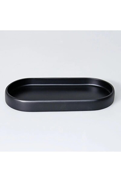 By Selim Neptune Siyah 5 Parça Polyester Banyo Seti