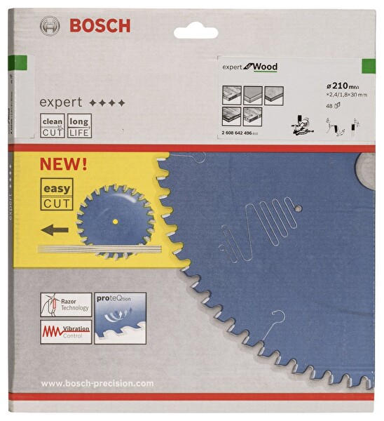 Bosch Expert Serisi Ahşap için Daire Testere Bıçağı 210x30 MM 48 Diş