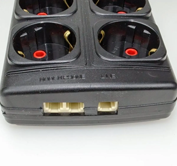 Flagen 5+5 10'lu 5 Metre Kablolu Anahtarlı Grup Priz Siyah SİSTEM 2000