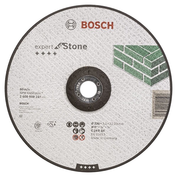 Bosch 230*3,0 MM Expert Serisi Bombeli Taş Kesme Diski (Taş)