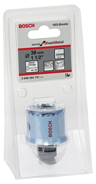 Bosch Special Serisi Metal ve Inox Malzemeler İçin Delik Açma Testeresi (Panç) 38 MM