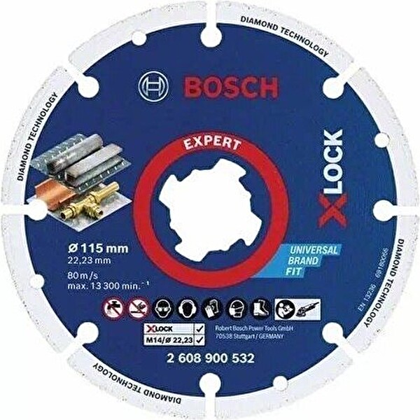 Bosch 115 MM Elmas Metal Kesme Diski X-Lock