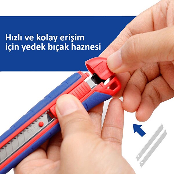 Workpro WP212008 9 MM Ağır Hizmet Paslanmaz Çelik Kasa Maket Bıçağı