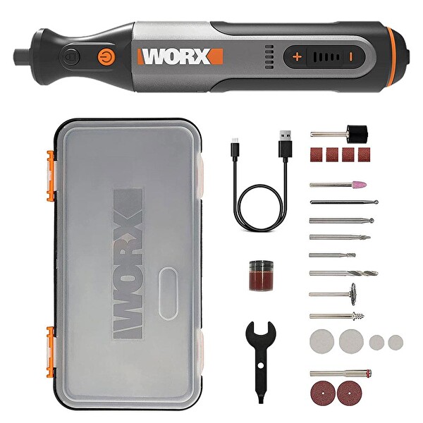 Worx WX106 8Volt Kalem Tipi Devir Ayarlı Profesyonel Gravür Makinesi ve 21 Parça Aksesuar