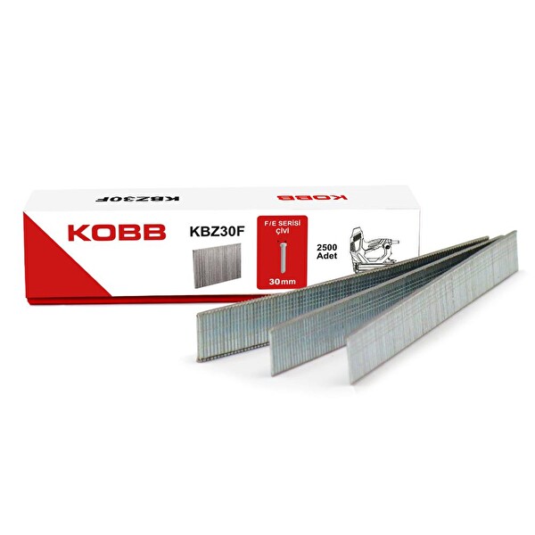 Kobb KBZ30F 30 MM 2500 Adet F/E/J/8 Serisi Ağır Hizmet Tipi Kesik Başlı Çivi