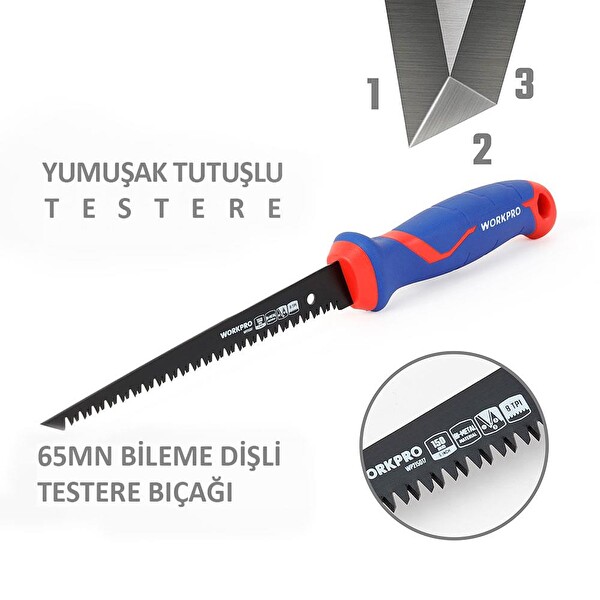 Workpro WP215017 150 MM Hızlı Kesim Profesyonel Bi-Metal Alçıpan Testeresi