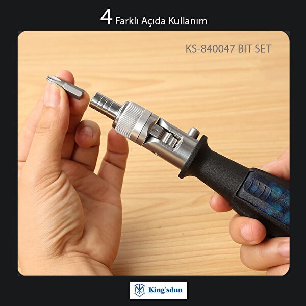Kingsdun 10'u 1 Arada Circirli Çift Yönlü Tornavida Seti KS-840047