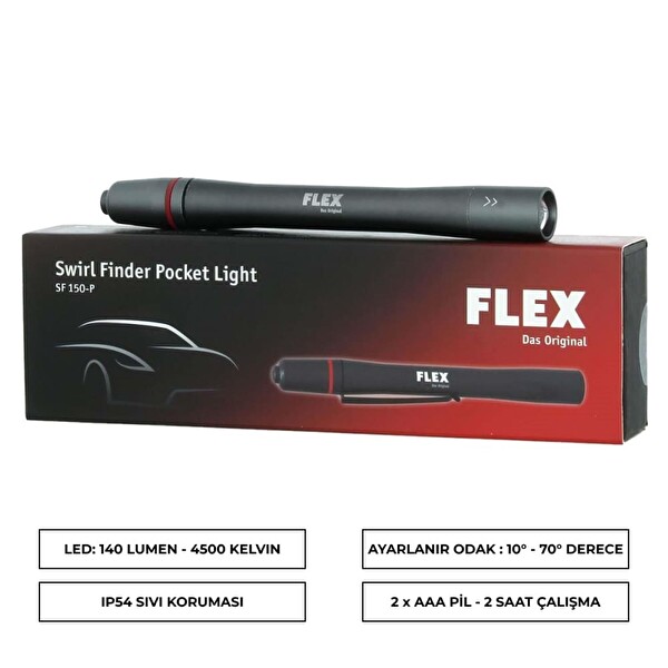 Flex SF 150-P LED Detailing El Cep Feneri 140 Lümen - Kalem Tipi Kontrol Işık