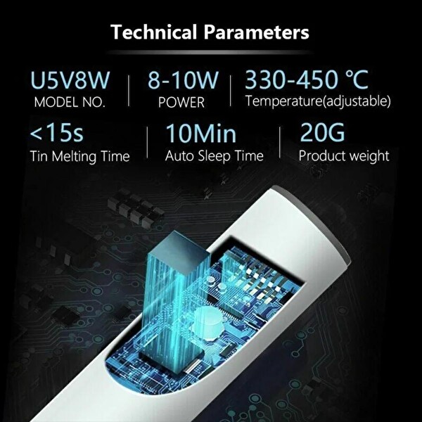 Valkyrie Şarjlı Kablosuz Lehim Makinesi - USB Type-C Şarj - 3 Farklı Isı Modu