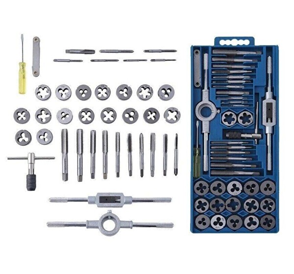 Valkyrie 40 Parça Klavuz Pafta Seti Metrik Set M3-M12 Arası 40'lı Takım