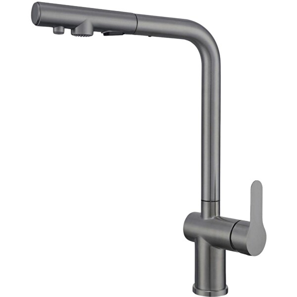 Fleko Riva Antrasit Spiralli Arıtmalı Mutfak Eviye Bataryası