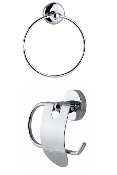 Banyo Aksesuar Seti Krom Ikili Set