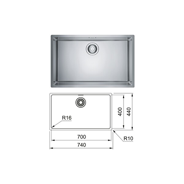 Franke Maris MRX 110-70 Eviye - Lina Spiralli Inox Armatür Seti