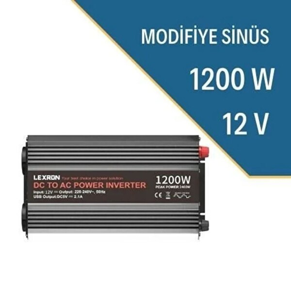 Lexron 1200W-12V Modifiye Sinüs Inverter