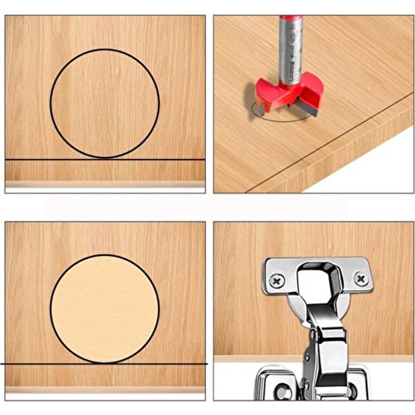 Topshop TH03037 Freze Bıçağı Menteşe Delik Açma 5 Parça Set