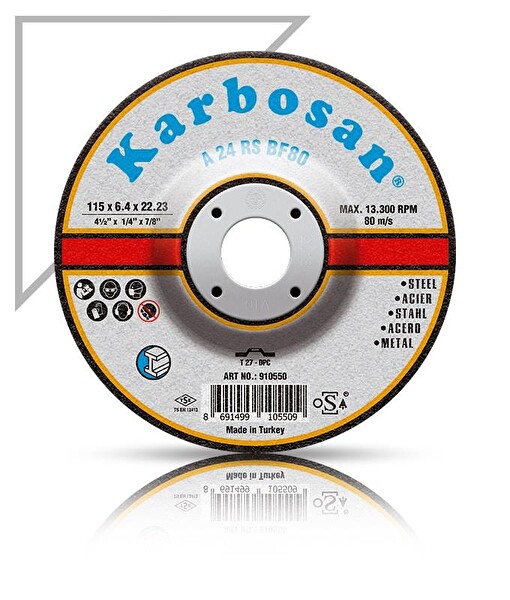 Karbosan Metal Taşlama Diski 180x6.4