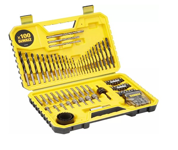 Dewalt DT71563-QZ 100 Parça Metal Ahşap Duvar Vidalama Testere Matkap Ucu Seti