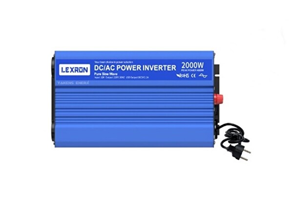 Lexron 2000 Watt 12V UPS (Şebeke Şarjlı) Tam Sinüs İnverter