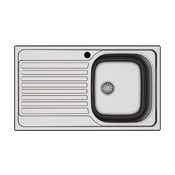 Hafele Capua 04 86x50 CM Sol Damlalıklı Paslanmaz Çelik Mutfak Eviyesi