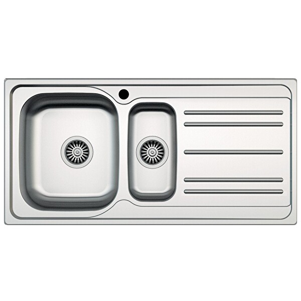 Hafele Capua 05 100x50 CM Dekorlu Sağ Damlalıklı Paslanmaz Çelik Mutfak Eviyesi