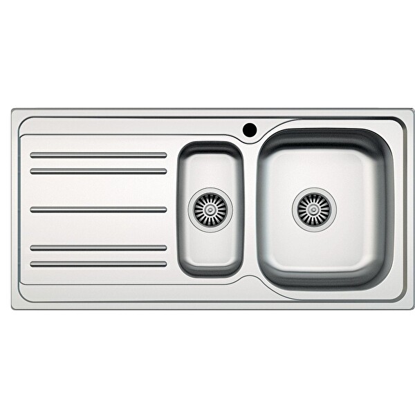 Hafele Capua 05 100x50 CM Dekorlu Sol Damlalıklı Paslanmaz Çelik Mutfak Eviyesi