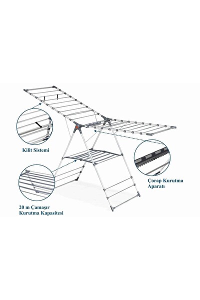 Devecioğlu Harbinger Gold Alüminyum Çamaşır Kurutmalık