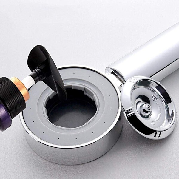 ZHL Tools Çift Taraflı Yüksek Basınç Su Akıtan Şampuan Hazneli Duş Başlığı