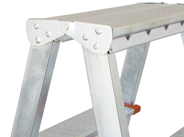 Asvera Elmas Serisi 6+6 Basamaklı Çift Çıkışlı Galvanizli Profil Merdiven - Ev Bahçe İş Yeri Kullanımına Uygun