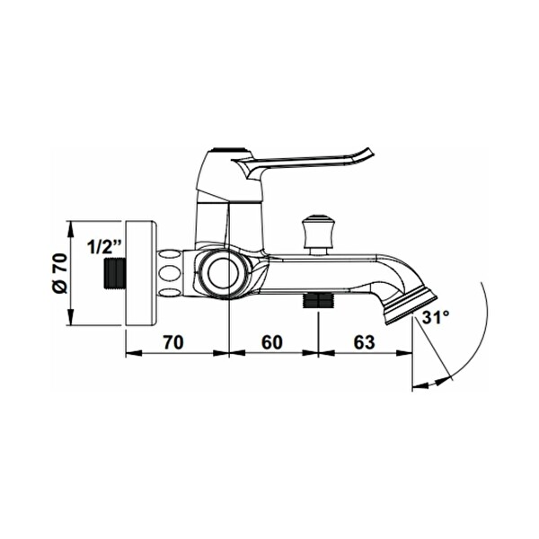Hafele Anton Banyo Bataryası Parlak Altın