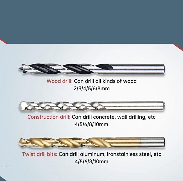 ZHL Tools Matkap Ucu Seti- Beton Metal Ahşap Matkap Ucu Drill Bits Set 16'lı Set