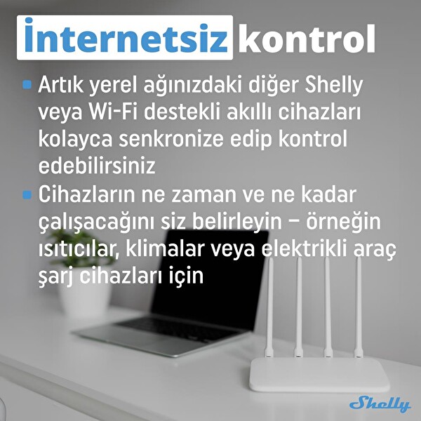 Shelly Pro 3EM 120A 3 Faz Enerji Ölçer