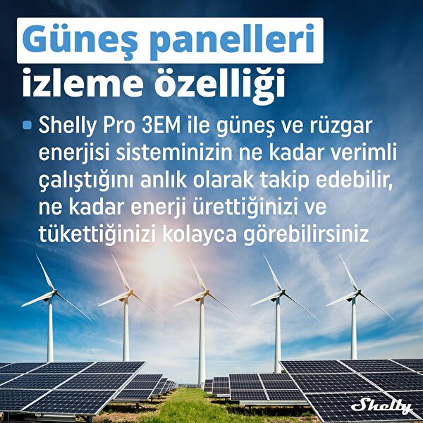 Shelly Pro 3EM 120A 3 Faz Enerji Ölçer