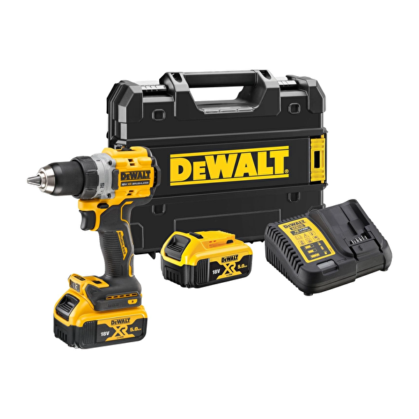 Dewalt DCD800P2T 18V 5.0 Ah Li-Ion Kömürsüz Çift Akülü Darbesiz Matkap