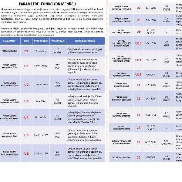 Galaxy Energy D380 Trifaze Daire Voltaj Koruyucu