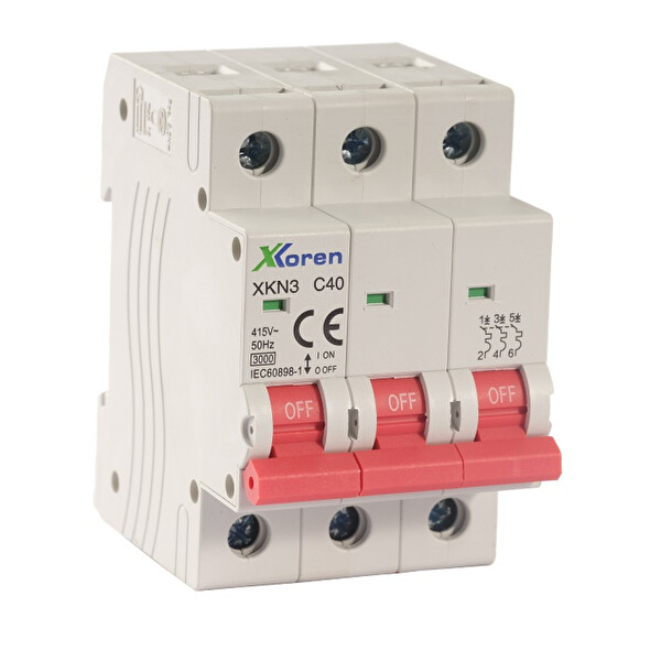 Xkoren 6kA 3P C Tipi 63A Otomatik Sigorta 4 Adet - Kutu