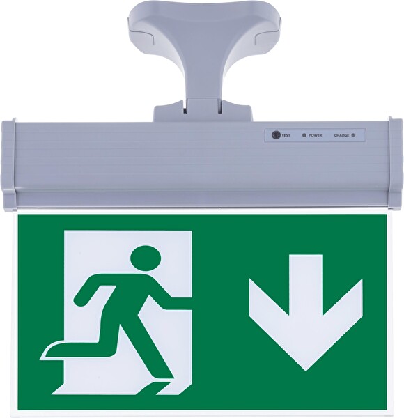 Evimdeyokyok SG071-A1 Çift Yönlü Acil Yönlendirme Armatürü Askı Aparatlı Aşağı