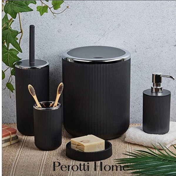 Perotti Lisbone Siyah 5 Parça Akrilik Banyo Seti 13166SYH