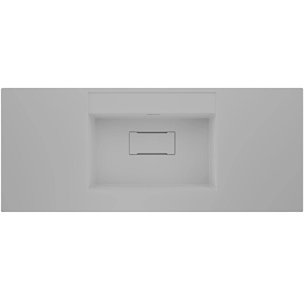 Real Stone Flatstone 60x50 Beyaz Etajerli Granit Banyo Lavabosu