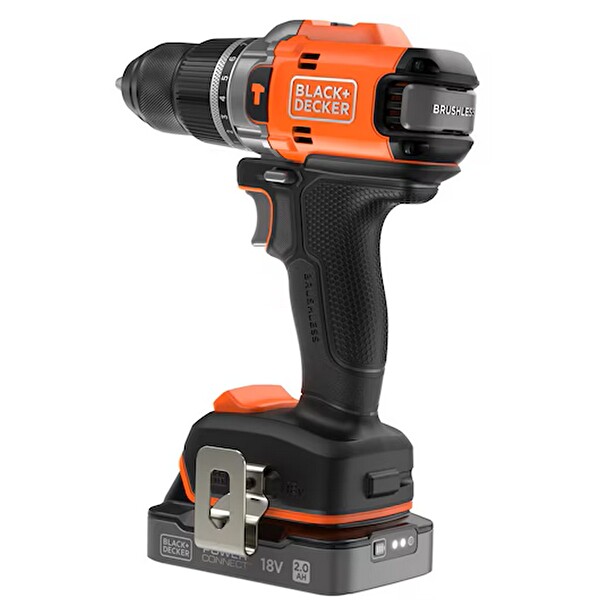 Black Decker BLD683D1XK-QW 18V Powerconnect Akülü Darbeli Matkap Fırçasız 2.0Ah Akü 1A Şarj Cihazı Kit Kutusu