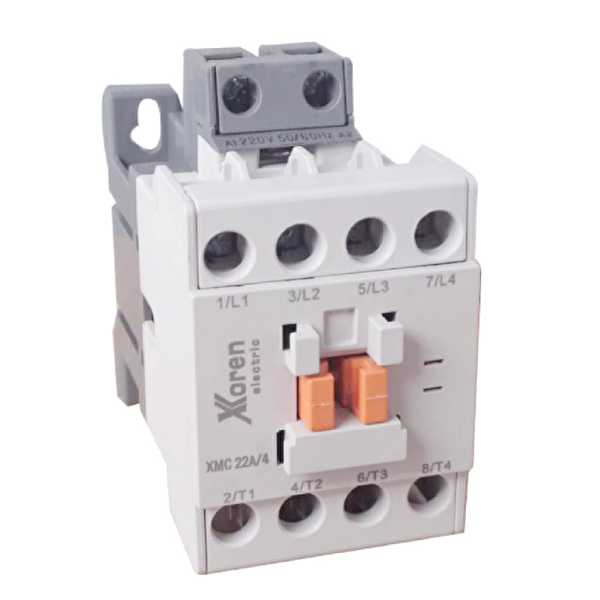 Xkoren 18A 4 Kutup AC Tip 220V 7.5kW 1NO-1NC 22 Kasa Güç Kontaktörü