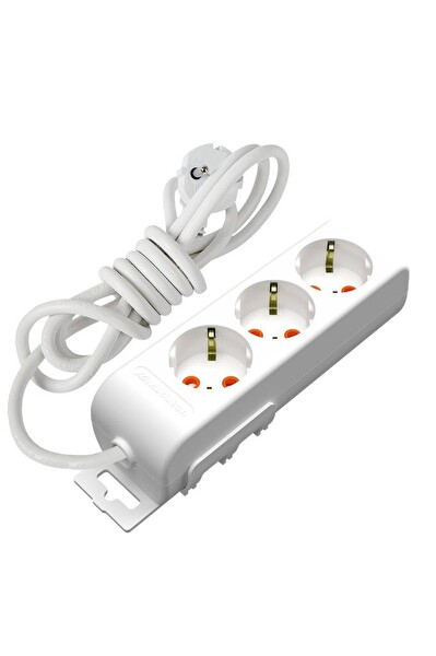 Mutlusan Ri-Tech 3'lü Çocuk Korumalı Grup Priz - 1 Metre