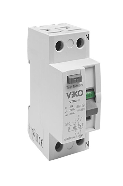 Viko VTR2-4030 2*40A 30 mA Kaçak Akım Koruma Rölesi