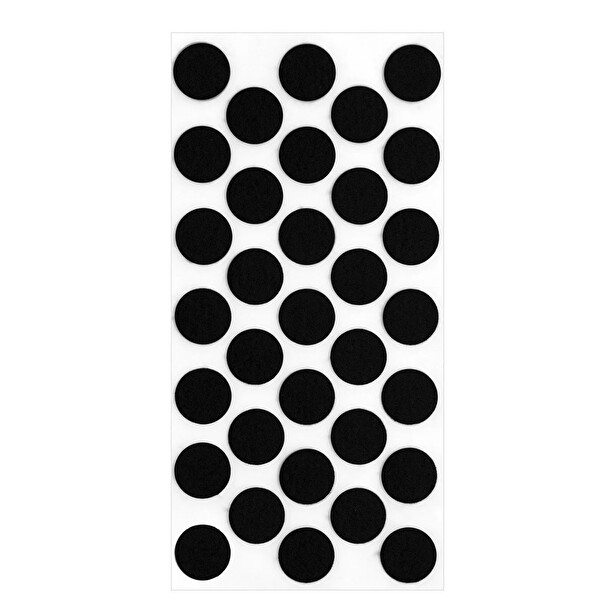 Kitchen Design Lab Siyah 33 Adet 2.4 CM Yuvarlak Yapışkanlı Sandalye Masa Koltuk Altı Parke Koruma Keçesi