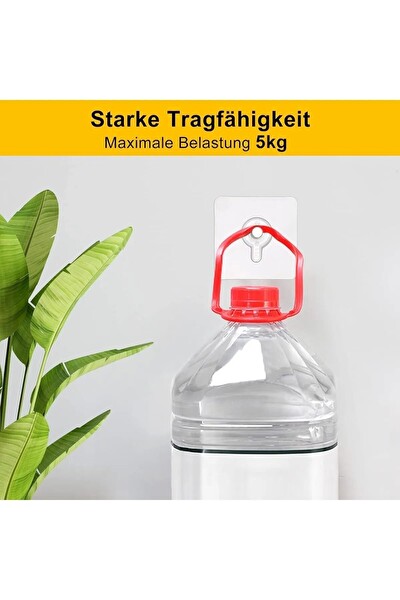 Mithra Life 5 Adet Şeffaf Yapışkanlı Duvar Tablo Çerçeve Vida Çivisi Askısı MIT1195