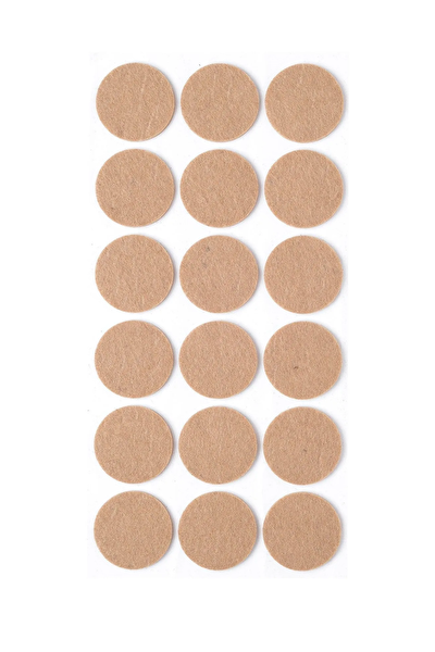 Kitchen Design Lab 18 Adet 3.5 cm Yuvarlak Yapışkanlı Sandalye Masa Koltuk Altı Parke Koruma Keçesi