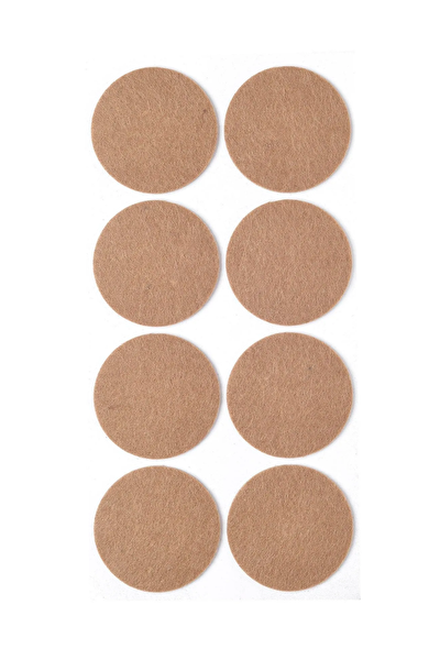 8 Adet 5 cm Yuvarlak Yapışkanlı Sandalye Masa Koltuk Altı Parke Koruma Keçesi