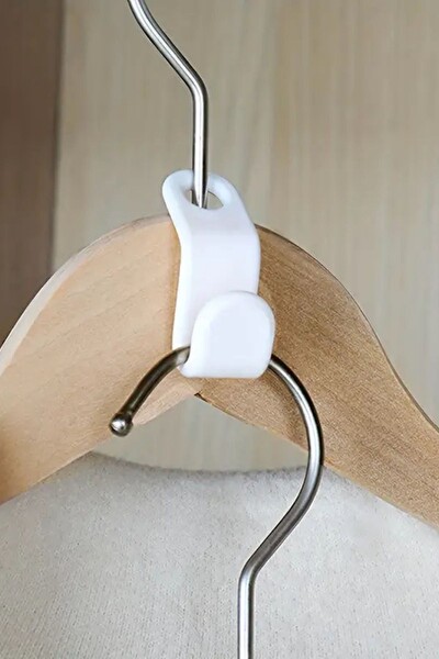 Mithra Life MIT1221 Elbise Askısı Bağlantı Kancası Aparatı Düzenleyici Organizer - 5 Adet