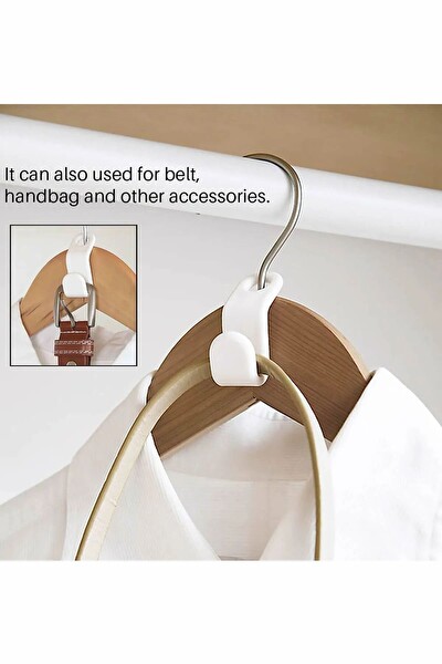 Mithra Life MIT1221 Elbise Askısı Bağlantı Kancası Aparatı Düzenleyici Organizer - 5 Adet